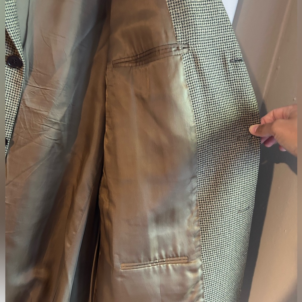 Zanella Men's Blazer in Brown and Black Check, BIG & TALL Sports Coat - Picture 6 of 12